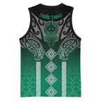 Aotearoa Maori Iwi Heritage Basketball Jersey Ngai Tahu Pounamu Green