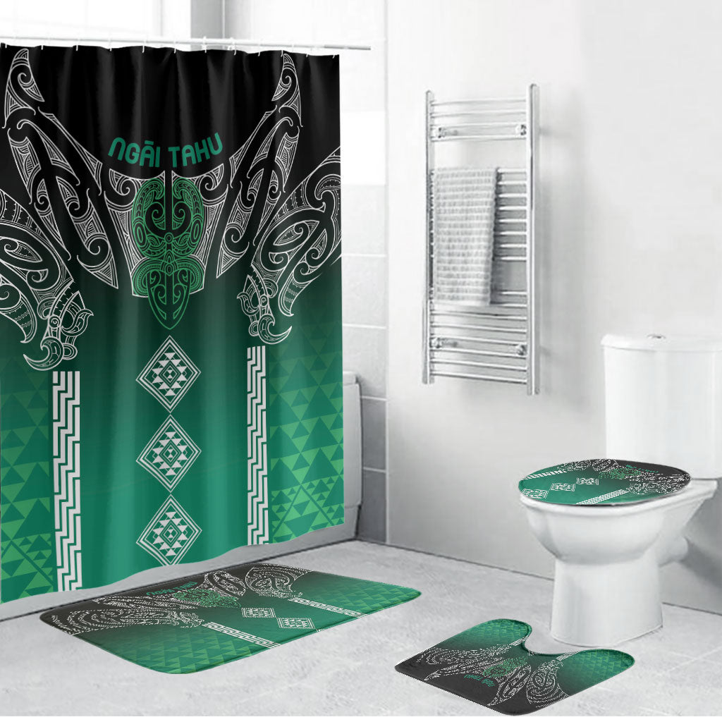 Aotearoa Maori Iwi Heritage Bathroom Set Ngai Tahu Pounamu Green