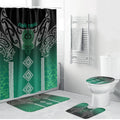 Aotearoa Maori Iwi Heritage Bathroom Set Ngai Tahu Pounamu Green