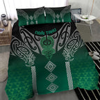 Aotearoa Maori Iwi Heritage Bedding Set Ngai Tahu Pounamu Green