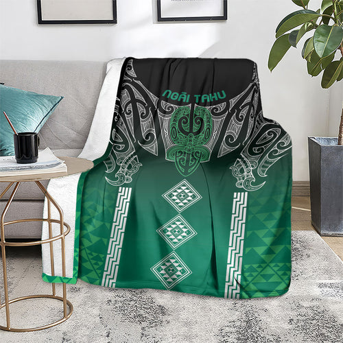 Aotearoa Maori Iwi Heritage Blanket Ngai Tahu Pounamu Green