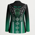 Aotearoa Maori Iwi Heritage Blazer Ngai Tahu Pounamu Green