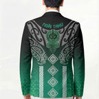 Aotearoa Maori Iwi Heritage Blazer Ngai Tahu Pounamu Green