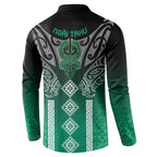 Aotearoa Maori Iwi Heritage Button Sweatshirt Ngai Tahu Pounamu Green