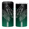Aotearoa Maori Iwi Heritage 4 in 1 Can Cooler Tumbler Ngai Tahu Pounamu Green