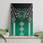Aotearoa Maori Iwi Heritage Canvas Wall Art Ngai Tahu Pounamu Green