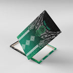Aotearoa Maori Iwi Heritage Canvas Wall Art Ngai Tahu Pounamu Green