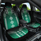 Aotearoa Maori Iwi Heritage Car Seat Cover Ngai Tahu Pounamu Green