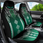 Aotearoa Maori Iwi Heritage Car Seat Cover Ngai Tahu Pounamu Green