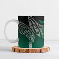 Aotearoa Maori Iwi Heritage Ceramic Mug Ngai Tahu Pounamu Green