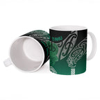 Aotearoa Maori Iwi Heritage Ceramic Mug Ngai Tahu Pounamu Green