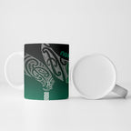 Aotearoa Maori Iwi Heritage Ceramic Mug Ngai Tahu Pounamu Green