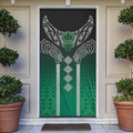 Aotearoa Maori Iwi Heritage Door Cover Ngai Tahu Pounamu Green