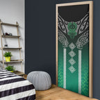 Aotearoa Maori Iwi Heritage Door Cover Ngai Tahu Pounamu Green