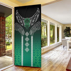 Aotearoa Maori Iwi Heritage Door Cover Ngai Tahu Pounamu Green