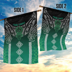 Aotearoa Maori Iwi Heritage Garden Flag Ngai Tahu Pounamu Green