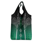 Aotearoa Maori Iwi Heritage Grocery Bag Ngai Tahu Pounamu Green