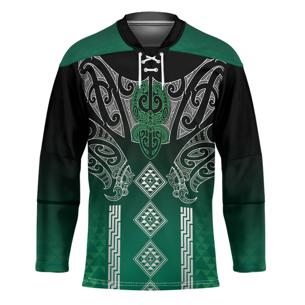 Aotearoa Maori Iwi Heritage Hockey Jersey Ngai Tahu Pounamu Green