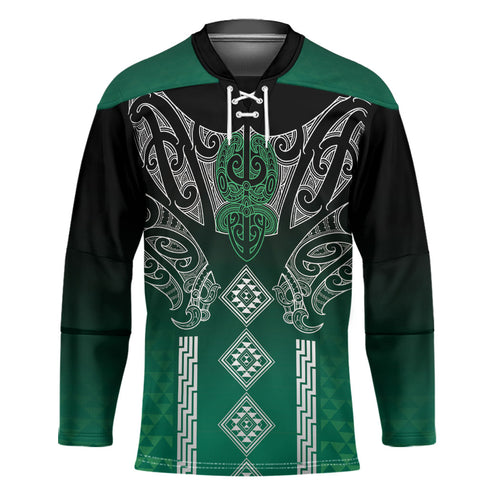 Aotearoa Maori Iwi Heritage Hockey Jersey Ngai Tahu Pounamu Green