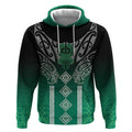 Aotearoa Maori Iwi Heritage Hoodie Ngai Tahu Pounamu Green