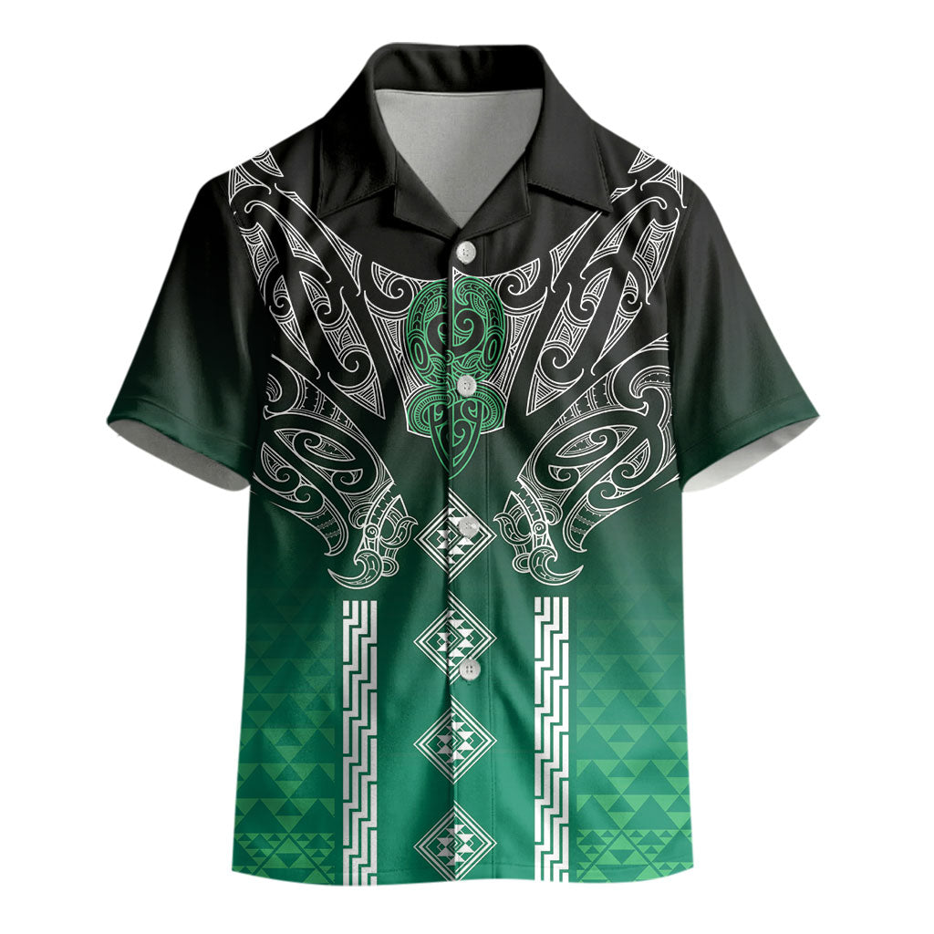 Aotearoa Maori Iwi Heritage Kid Hawaiian Shirt Ngai Tahu Pounamu Green
