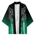 Aotearoa Maori Iwi Heritage Kimono Ngai Tahu Pounamu Green