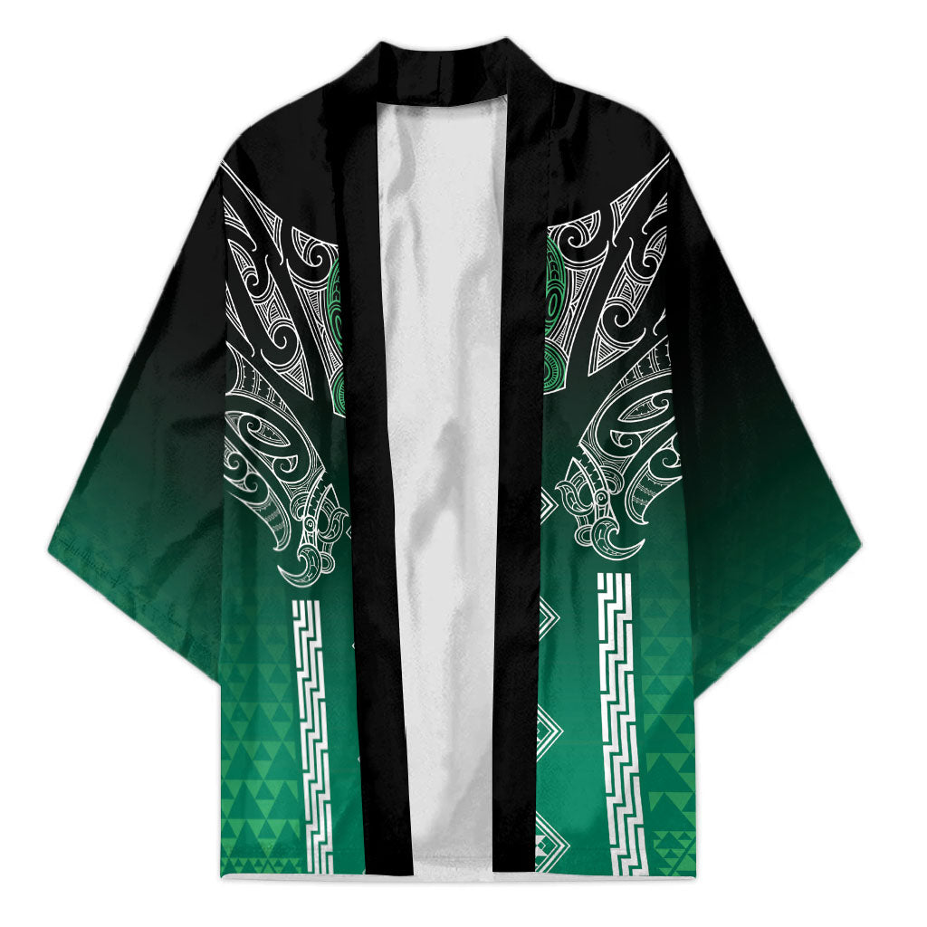 Aotearoa Maori Iwi Heritage Kimono Ngai Tahu Pounamu Green