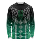 Aotearoa Maori Iwi Heritage Long Sleeve Shirt Ngai Tahu Pounamu Green