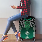 Aotearoa Maori Iwi Heritage Luggage Cover Ngai Tahu Pounamu Green