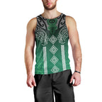 Aotearoa Maori Iwi Heritage Men Tank Top Ngai Tahu Pounamu Green