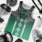Aotearoa Maori Iwi Heritage Men Tank Top Ngai Tahu Pounamu Green