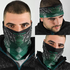 Aotearoa Maori Iwi Heritage Neck Gaiter Ngai Tahu Pounamu Green