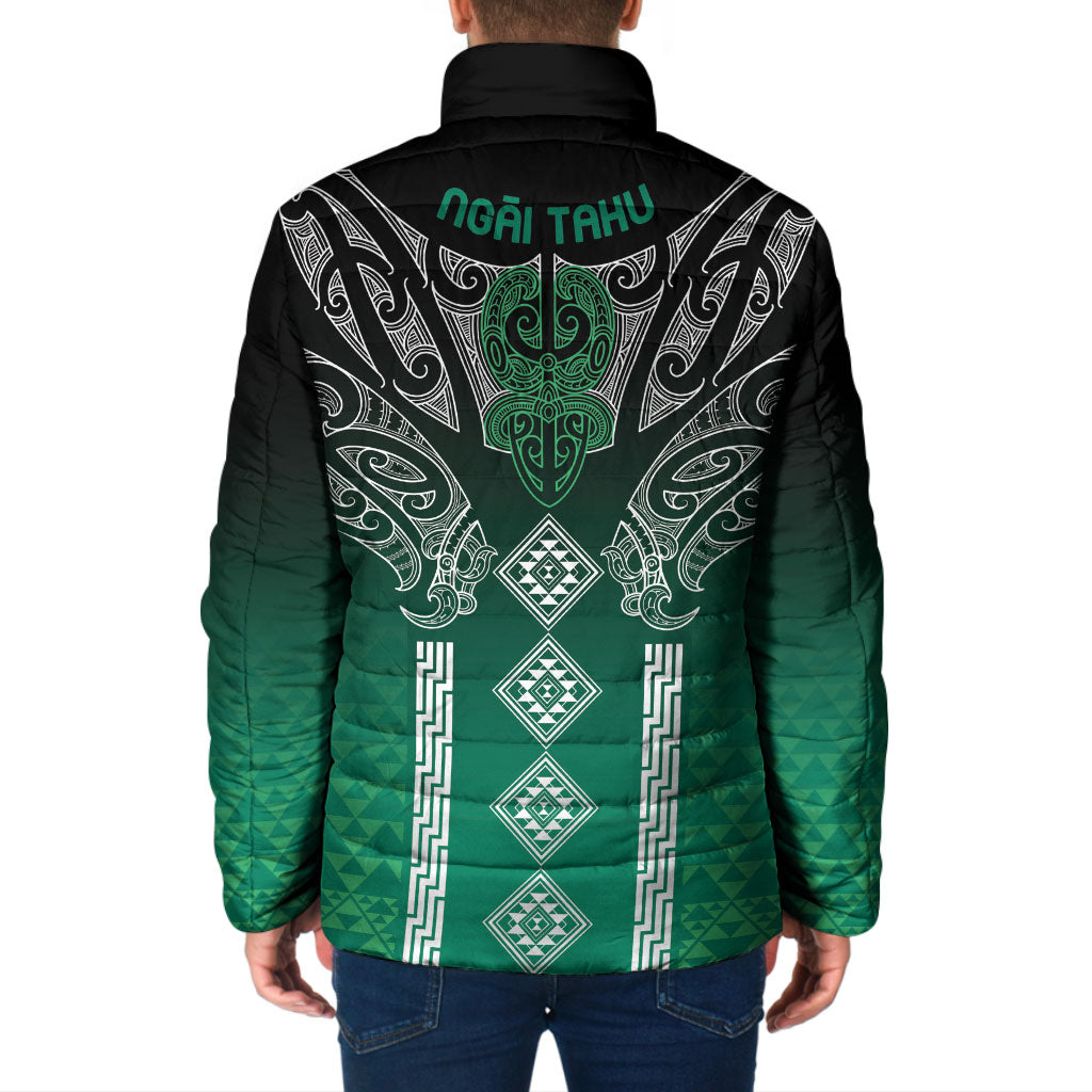 Aotearoa Maori Iwi Heritage Padded Jacket Ngai Tahu Pounamu Green