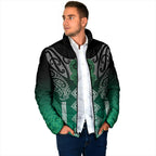 Aotearoa Maori Iwi Heritage Padded Jacket Ngai Tahu Pounamu Green