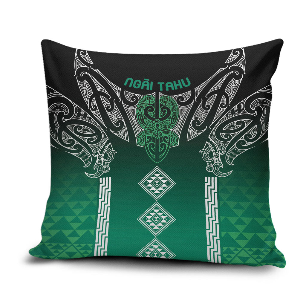 Aotearoa Maori Iwi Heritage Pillow Cover Ngai Tahu Pounamu Green