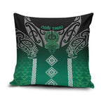 Aotearoa Maori Iwi Heritage Pillow Cover Ngai Tahu Pounamu Green