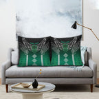 Aotearoa Maori Iwi Heritage Pillow Cover Ngai Tahu Pounamu Green