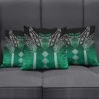 Aotearoa Maori Iwi Heritage Pillow Cover Ngai Tahu Pounamu Green