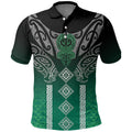 Aotearoa Maori Iwi Heritage Polo Shirt Ngai Tahu Pounamu Green