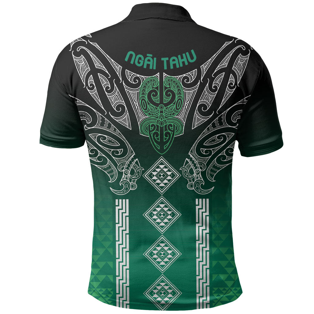 Aotearoa Maori Iwi Heritage Polo Shirt Ngai Tahu Pounamu Green