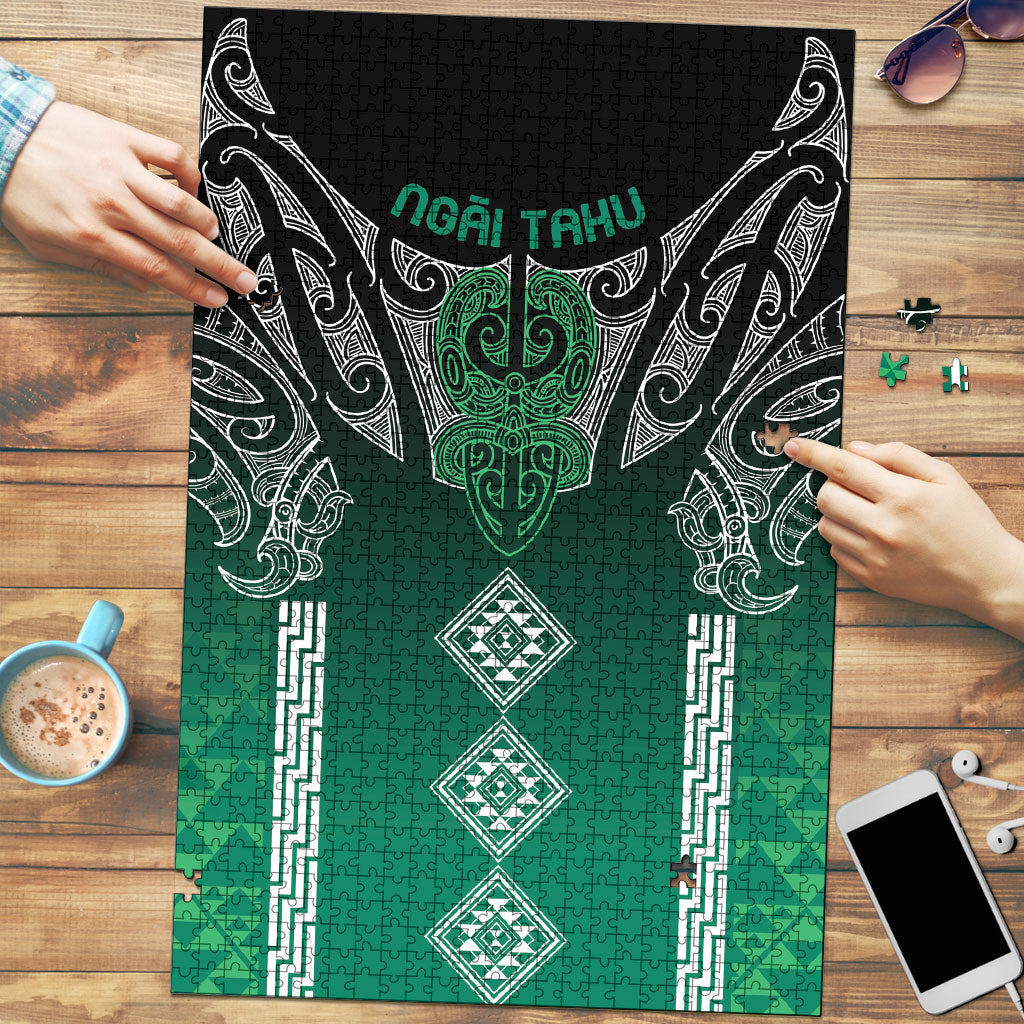 Aotearoa Maori Iwi Heritage Puzzle Ngai Tahu Pounamu Green