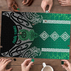 Aotearoa Maori Iwi Heritage Puzzle Ngai Tahu Pounamu Green