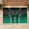 Aotearoa Maori Iwi Heritage Rubber Doormat Ngai Tahu Pounamu Green