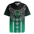 Aotearoa Maori Iwi Heritage Rugby Jersey Ngai Tahu Pounamu Green