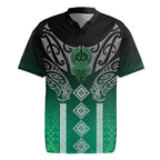 Aotearoa Maori Iwi Heritage Rugby Jersey Ngai Tahu Pounamu Green