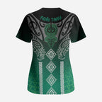Aotearoa Maori Iwi Heritage Scrub Top Ngai Tahu Pounamu Green