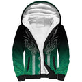 Aotearoa Maori Iwi Heritage Sherpa Hoodie Ngai Tahu Pounamu Green
