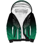 Aotearoa Maori Iwi Heritage Sherpa Hoodie Ngai Tahu Pounamu Green