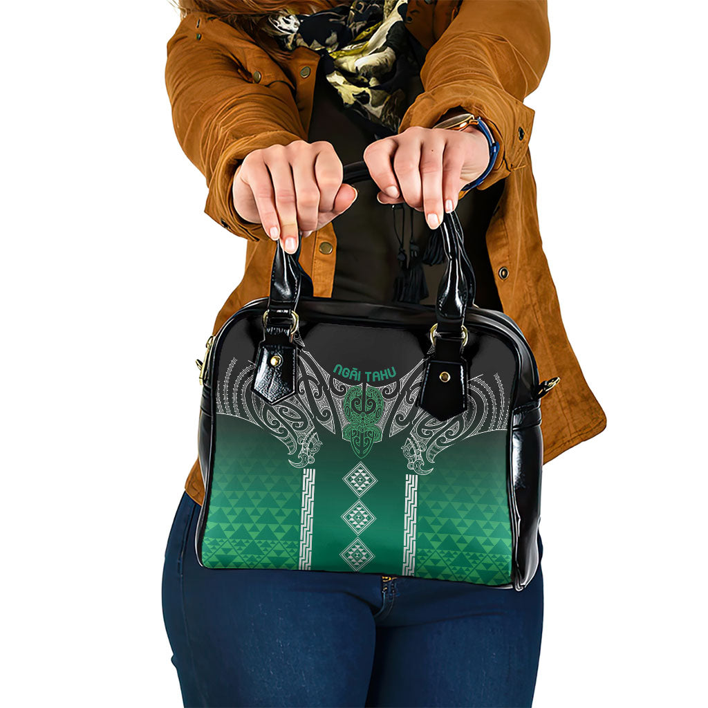 Aotearoa Maori Iwi Heritage Shoulder Handbag Ngai Tahu Pounamu Green