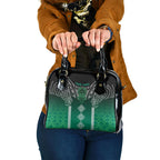 Aotearoa Maori Iwi Heritage Shoulder Handbag Ngai Tahu Pounamu Green